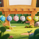 動物陀螺玩具掛件