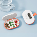 Electronic timed reminder for dividing medication boxes