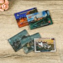 Customized aluminum foil scenic refrigerator magnets
