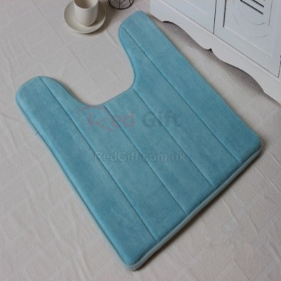 U-shaped toilet floor mat