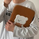 Embroidered Bear Tablet Bag