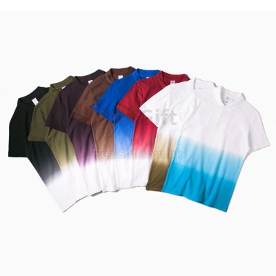 Gradient Colors Printed Polo Shirt