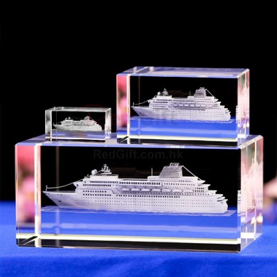 3D內雕遊輪水晶 3D內雕遊輪水晶