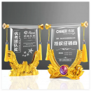 創意水晶錦旗獎座 創意水晶錦旗獎座