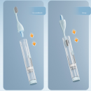 Travel toothbrush and toothpaste set