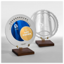 Metal Round Hollowed-Out Mirror Commemorative Plate