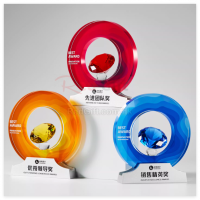 創意鑽石水晶獎座