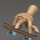 Matte Fingertip Skateboard