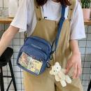 透明斜挎吧唧痛包收納包