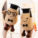 Graduation Peanut and Potato Plush Dolls