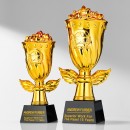 花朵星星水晶獎盃