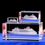 3D內雕遊輪水晶 3D內雕遊輪水晶