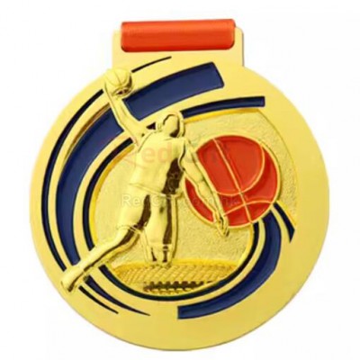 Basketball Metal Medal