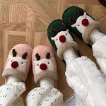 Christmas Reindeer Cotton Slippers