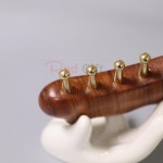 小貓五齒黃銅經絡木梳