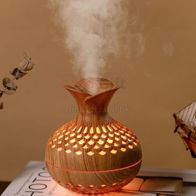 創意木紋花瓶加濕器