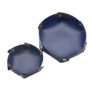 Circular PU leather storage box