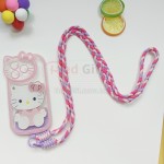 Color-Blocked Woven Phone Strap