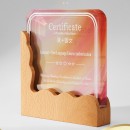 Wooden Crystal Trophy
