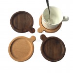 日式木质咖啡杯垫