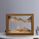 實木旋轉流沙畫解壓擺飾