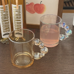 泡泡手把玻璃杯