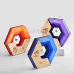 多層亞克力木質獎座