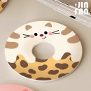 甜甜圈圓形矽藻泥杯墊