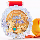 定制马年金属流沙奖牌