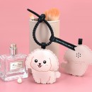 Pinch the sound producing leather keychain