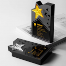 Five-Pointed Star Crystal Trophy