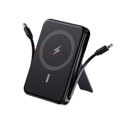 自帶線磁吸無線充移動電源