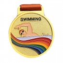 点漆彩色游泳奖牌