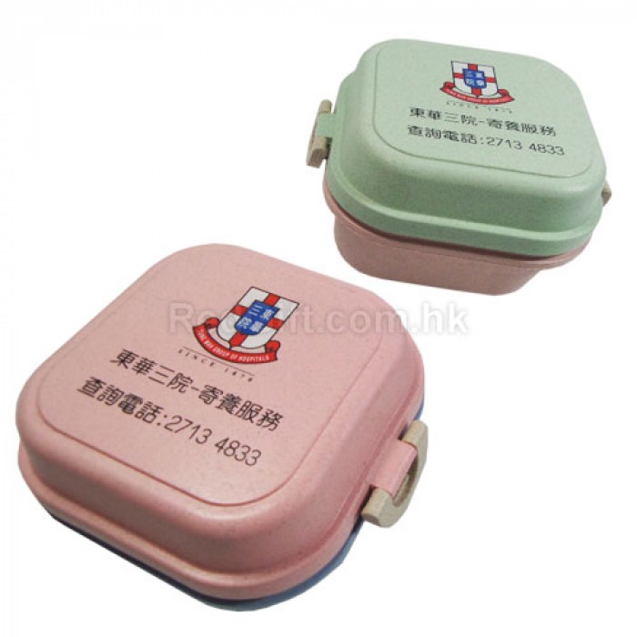 540ML小麥秸稈雙層保鮮飯盒-東華三院