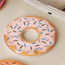甜甜圈圓形矽藻泥杯墊