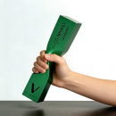 Metal twisted column trophy