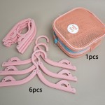 Folding Clothes Hanger With Storage Bag, Travel Clothes Drying Rack