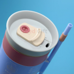 大容量雙層真空吸管保溫杯