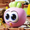 Eye-popping vegetable squeeze stress-relief toy