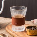 日式豎紋泡茶隔熱玻璃杯