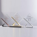 Square Metal Crystal Trophy