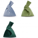 Flannel storage handbag with wrist strap