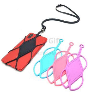Silicone Diamond Mobile Phone Sling Clip