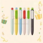 撞色胖胖按动中性笔