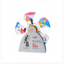 Creative Metal Rotating Crystal Trophy Creative Metal Rotating Crystal Trophy