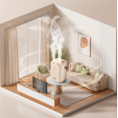 Large-capacity spray humidifier