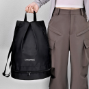 Waterproof backpack with separate wet and dry compartments