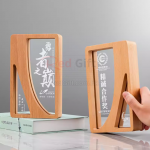 實木水晶獎座