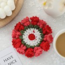 Woven flower cup mat