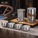 純鈦雙層一壺四杯泡茶套裝